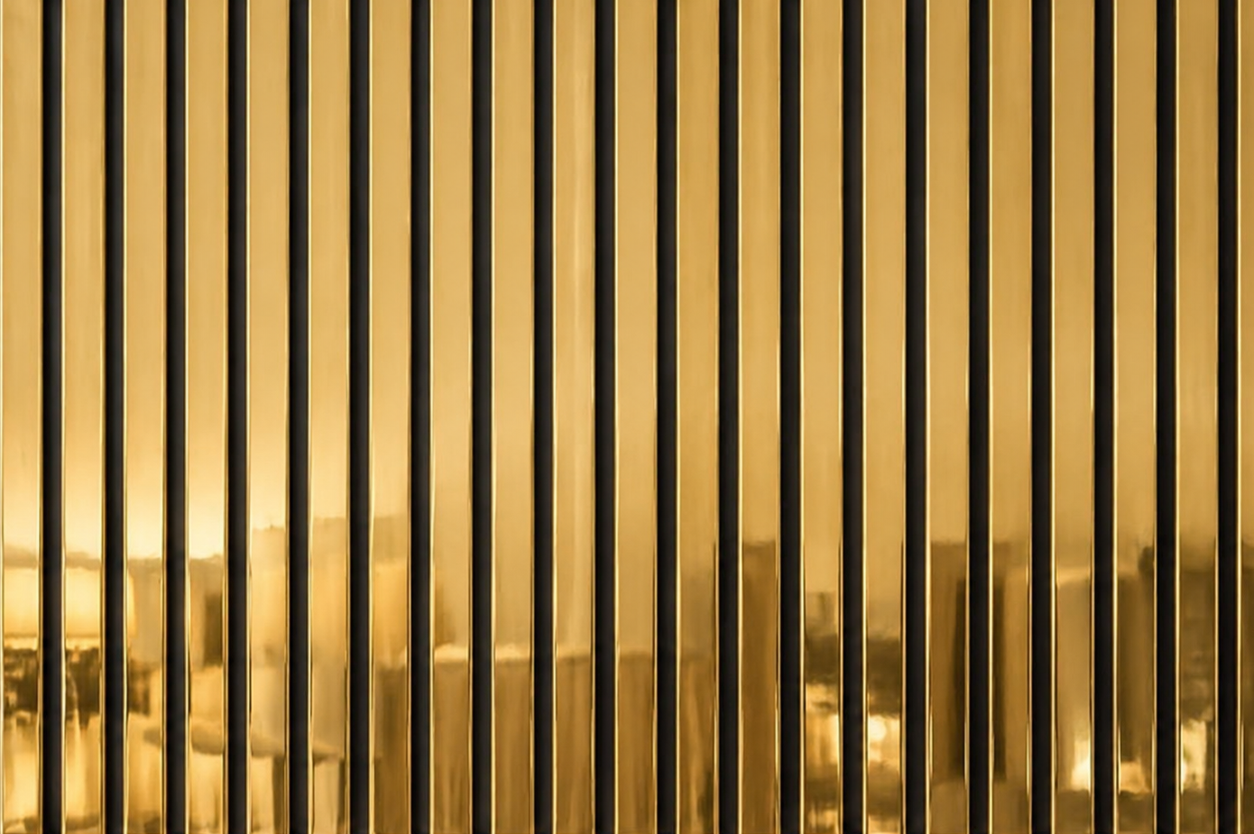 Shiny Gold 01G-280 | 280cm | Acoustic Slat Wall Panel