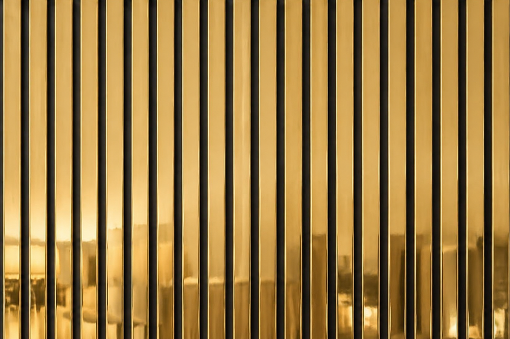 Shiny Gold 01G-240 | 240cm | Acoustic Slat Wall Panel
