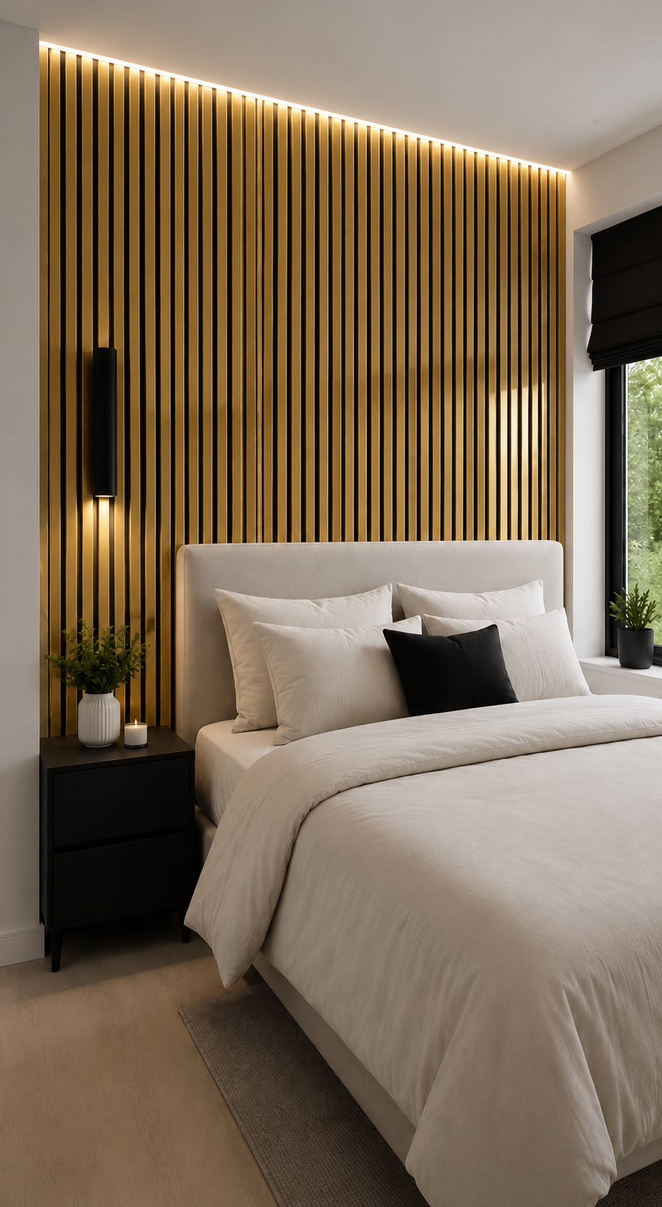 Shiny Gold 01G-240 | 240cm | Acoustic Slat Wall Panel