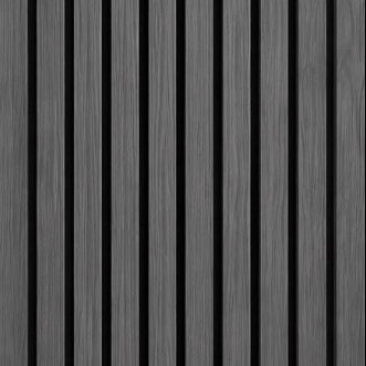 Acoustic Slat Wall Panel - Dark Grey close-up