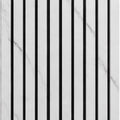 Acoustic Slat Wall Panel - White Marble in living room setting