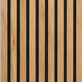 Acoustic Slat Wall Panel - Natural Oak close-up