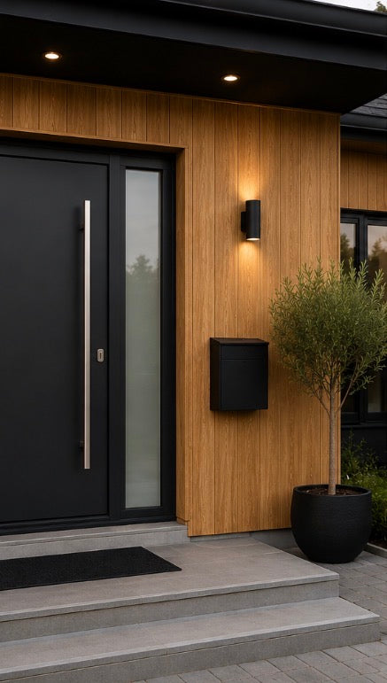 Oak composite exterior cladding panel