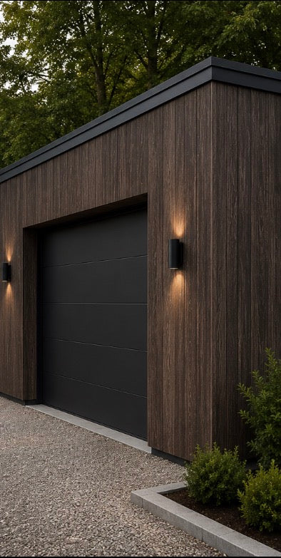Dark Brown composite exterior cladding panel