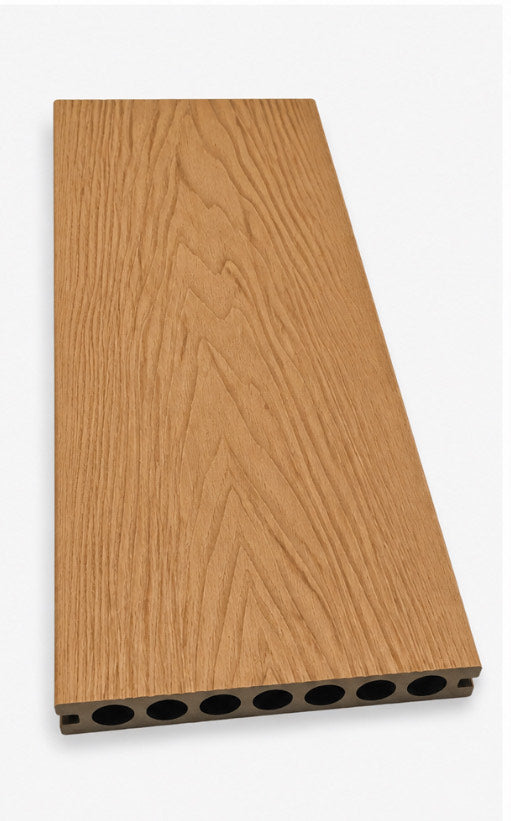 Oak 03 composite decking board close-up showing wood grain texture