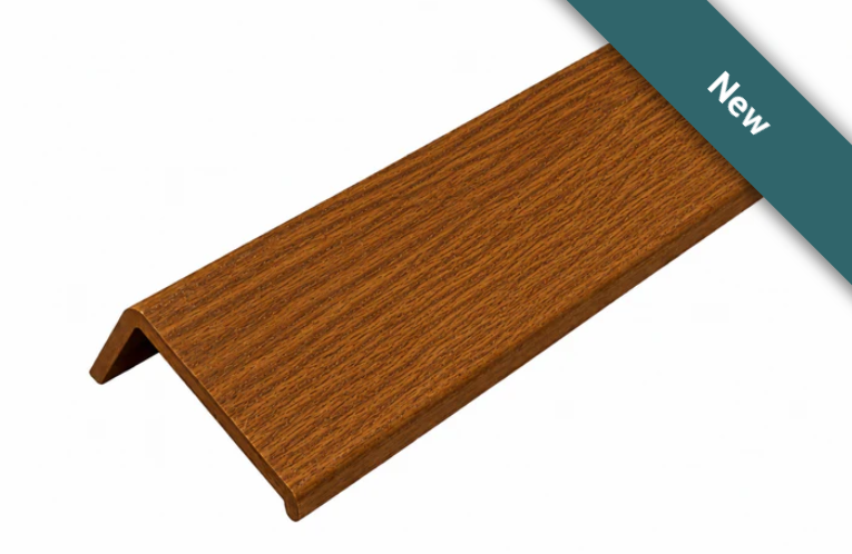 Teak Oak wall panel trim corner piece