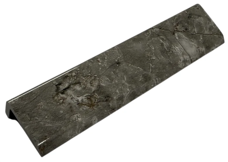 Gold and Grey Marble PVC B strip trim angled view