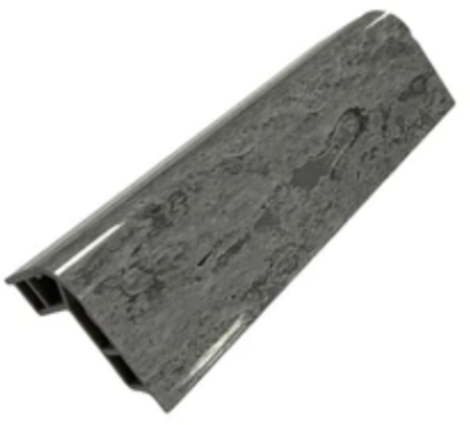 Mix Grey Marble PVC corner strip trim angled view