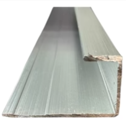 Aluminium PVC end strip trim angled view