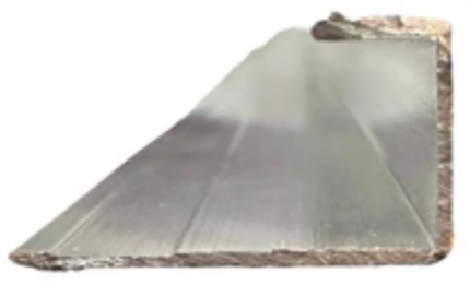 Aluminium PVC end strip trim flat view