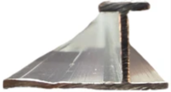 Aluminium PVC strip trim flat view