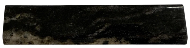Gold and Black Marble PVC B strip trim flat view
