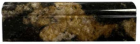 Gold and Black Marble PVC corner strip trim flat view