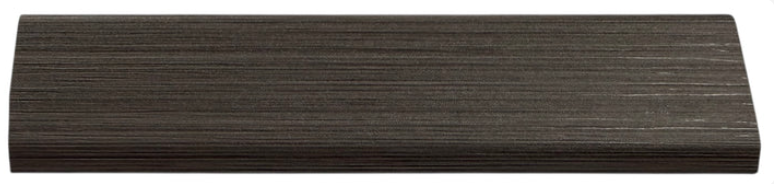Dark Grey PVC B strip trim flat view