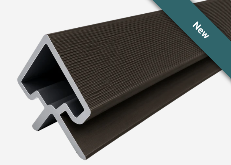 Dark Brown outdoor corner trim angled view