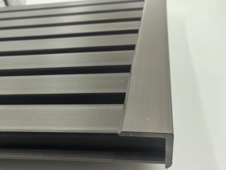 Dark Brown exterior cladding trim installed view