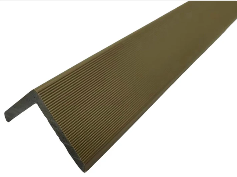 Khaki exterior cladding strip angled view